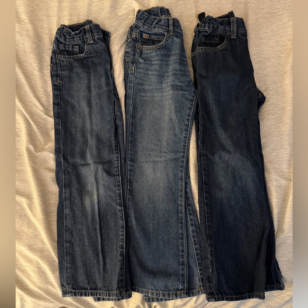3 pair boys size 7 Children’s Place bootcut jeans